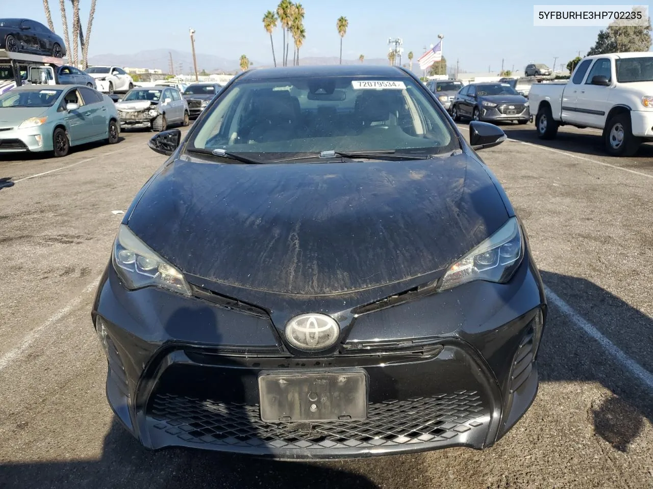 2017 Toyota Corolla L VIN: 5YFBURHE3HP702235 Lot: 72079534