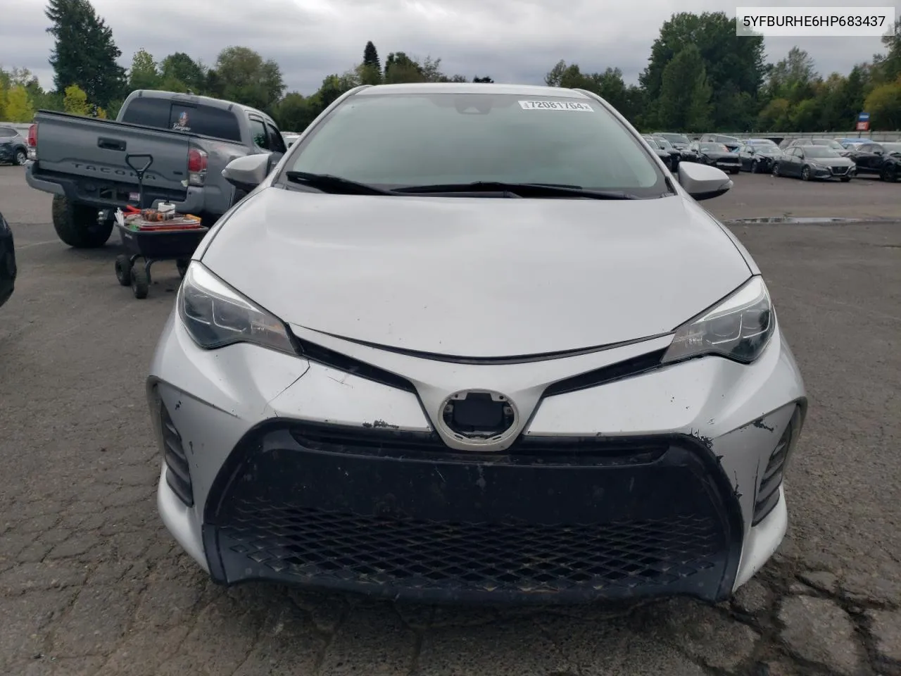 2017 Toyota Corolla L VIN: 5YFBURHE6HP683437 Lot: 72081764