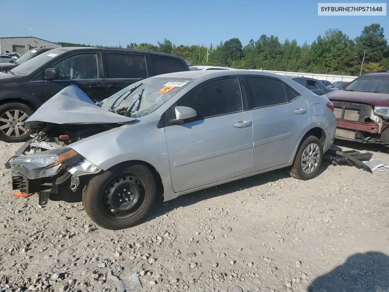 2017 Toyota Corolla L VIN: 5YFBURHE7HP571648 Lot: 72151144