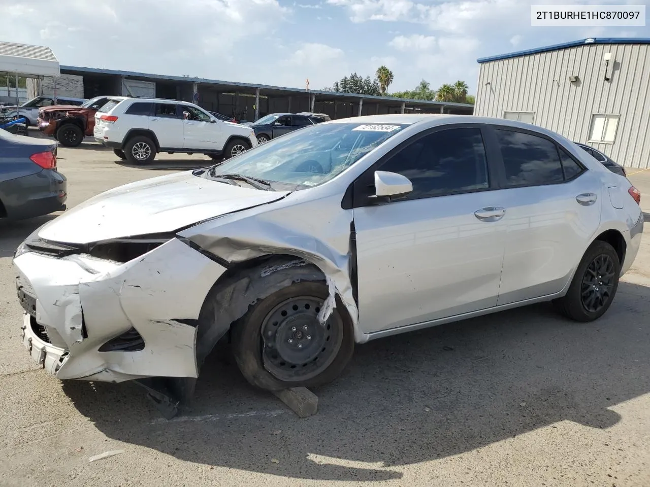 2017 Toyota Corolla L VIN: 2T1BURHE1HC870097 Lot: 72162534