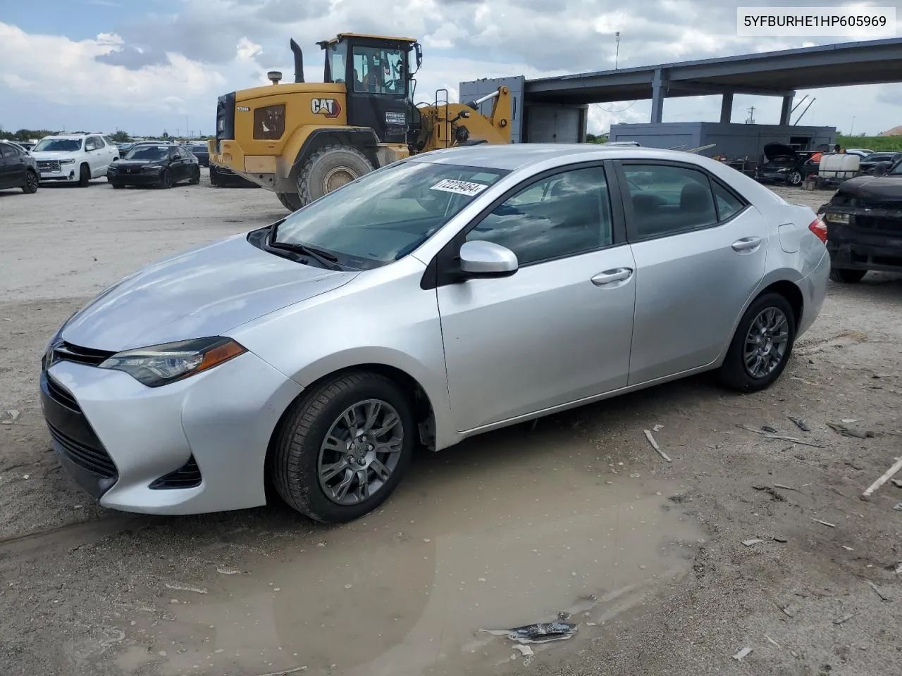 2017 Toyota Corolla L VIN: 5YFBURHE1HP605969 Lot: 72229464