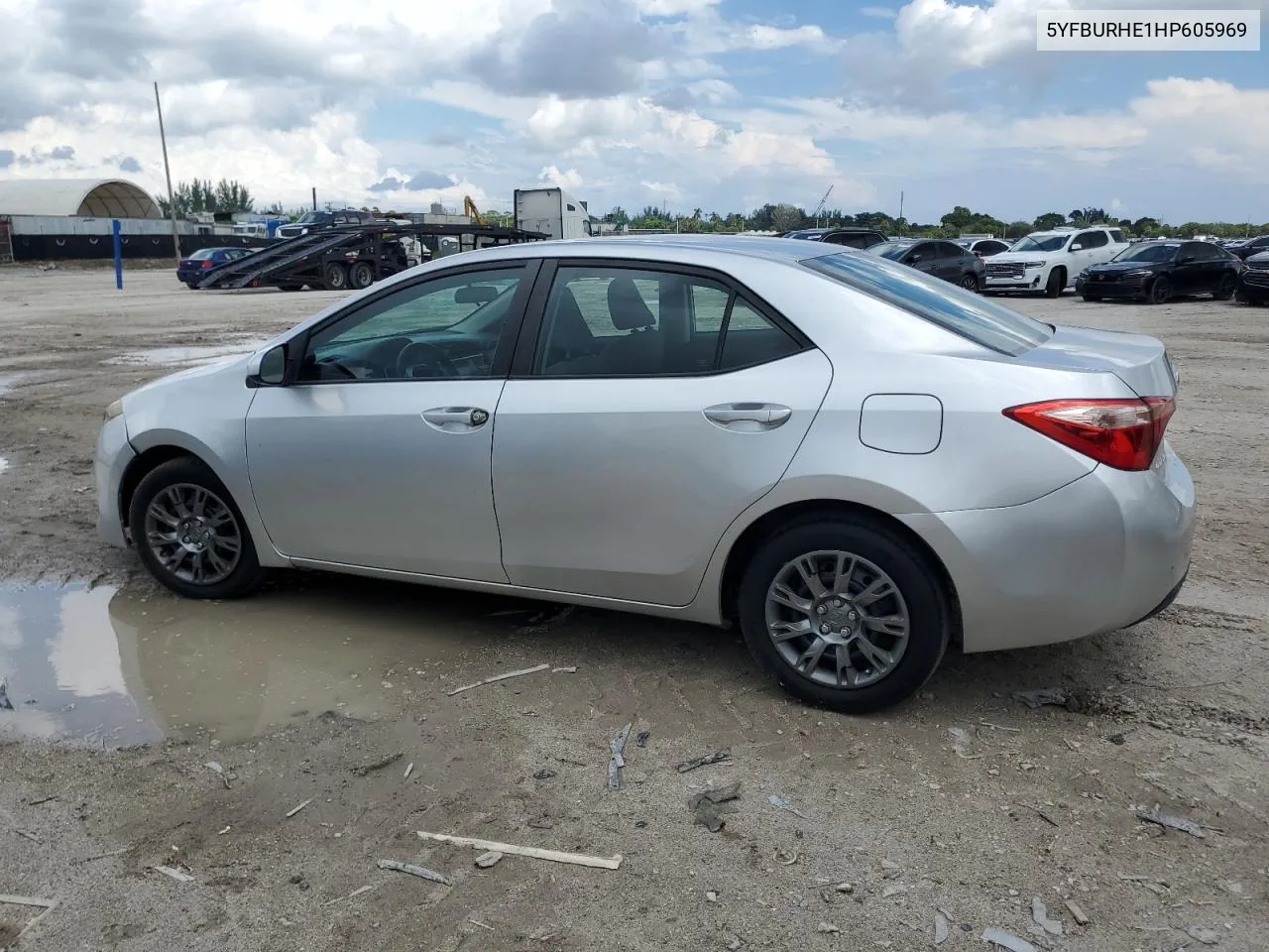 2017 Toyota Corolla L VIN: 5YFBURHE1HP605969 Lot: 72229464