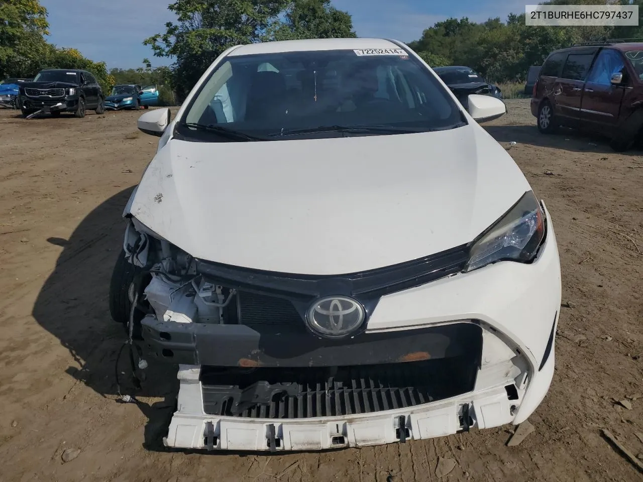 2017 Toyota Corolla L VIN: 2T1BURHE6HC797437 Lot: 72252414