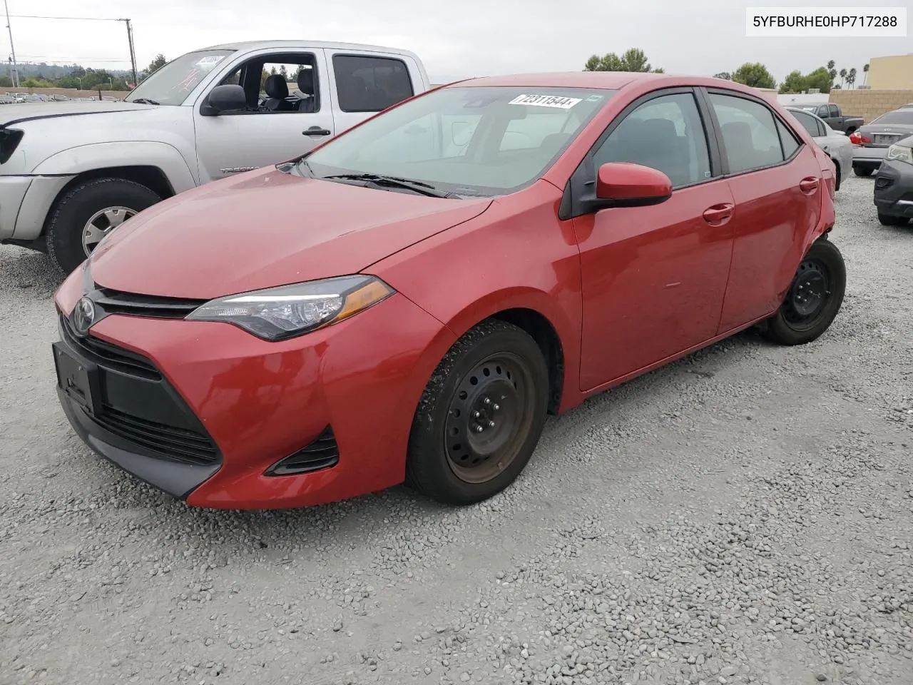 2017 Toyota Corolla L VIN: 5YFBURHE0HP717288 Lot: 72311544