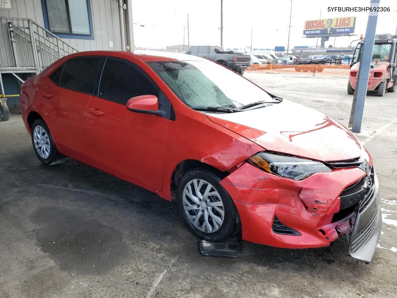 2017 Toyota Corolla L VIN: 5YFBURHE3HP692306 Lot: 72431794