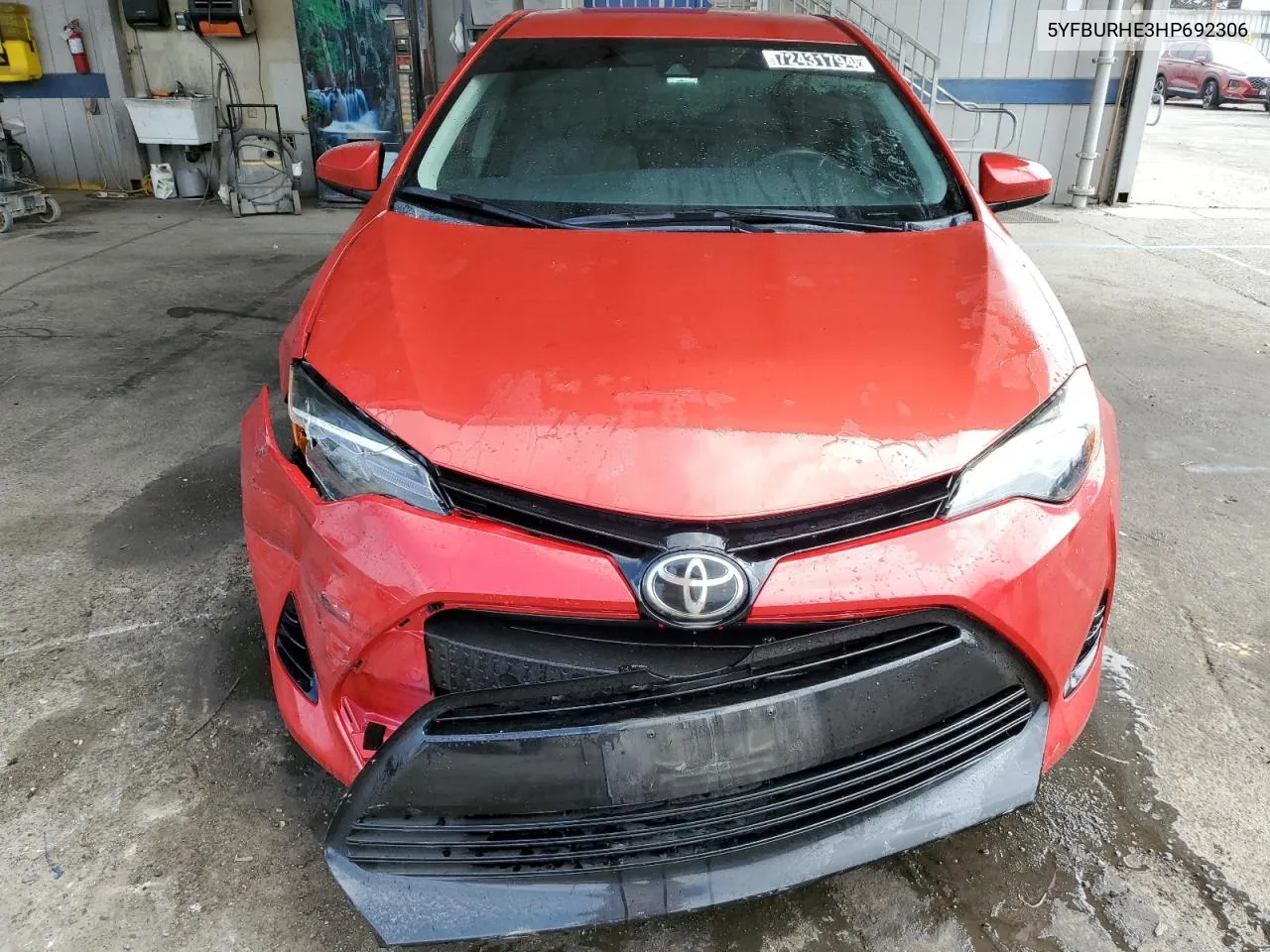 2017 Toyota Corolla L VIN: 5YFBURHE3HP692306 Lot: 72431794