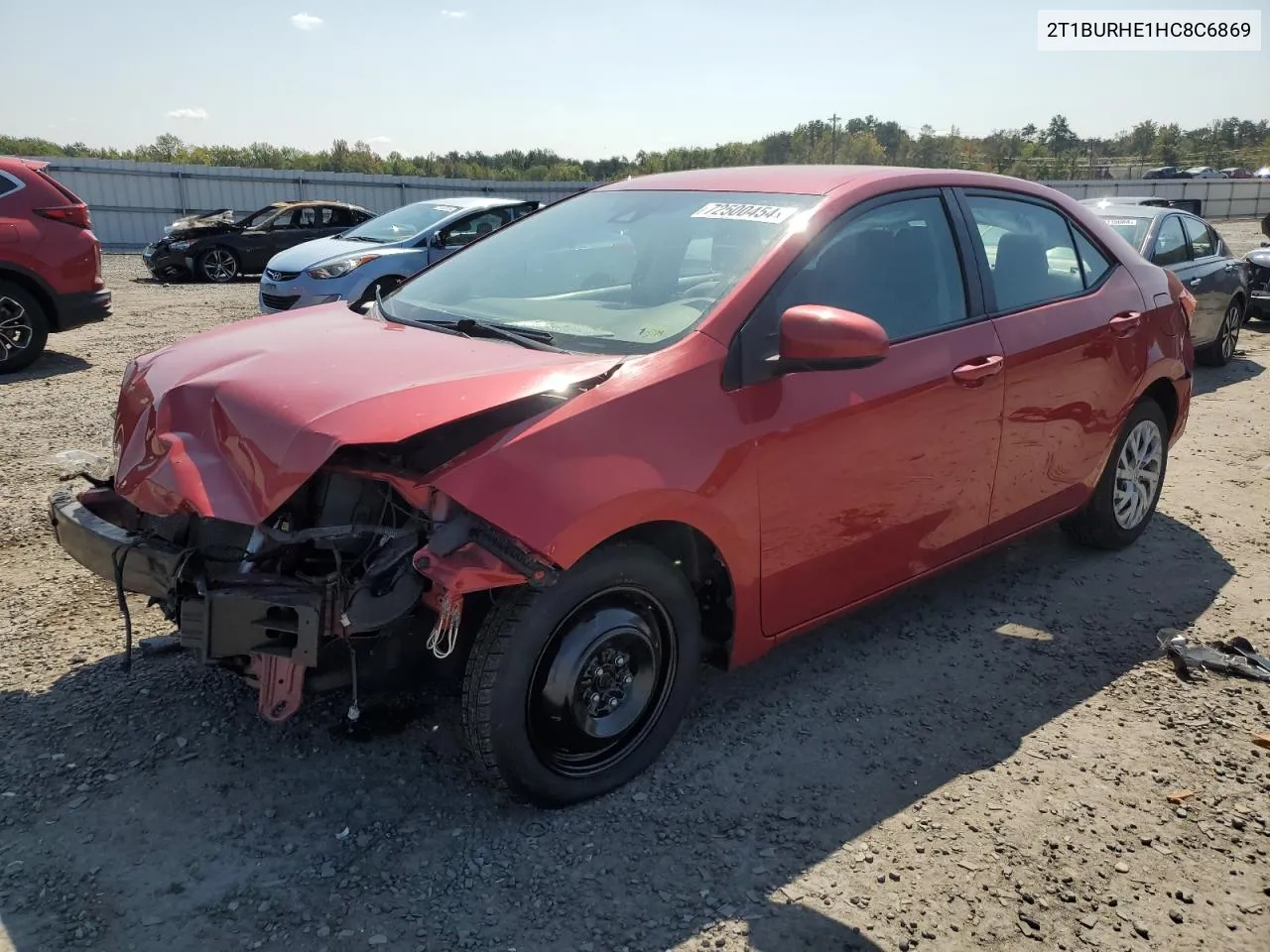 2017 Toyota Corolla L VIN: 2T1BURHE1HC8C6869 Lot: 72500454