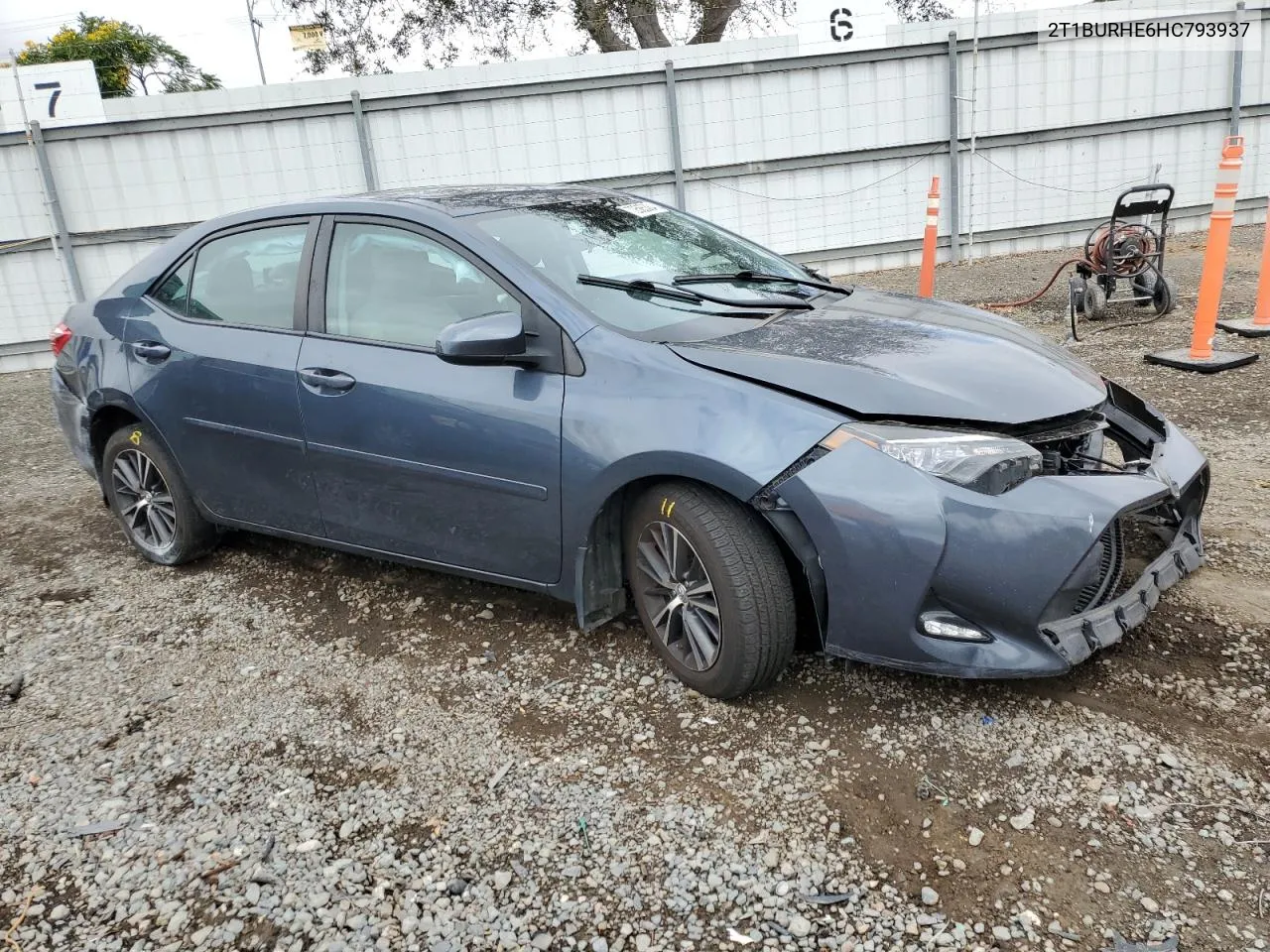 2017 Toyota Corolla L VIN: 2T1BURHE6HC793937 Lot: 72565384