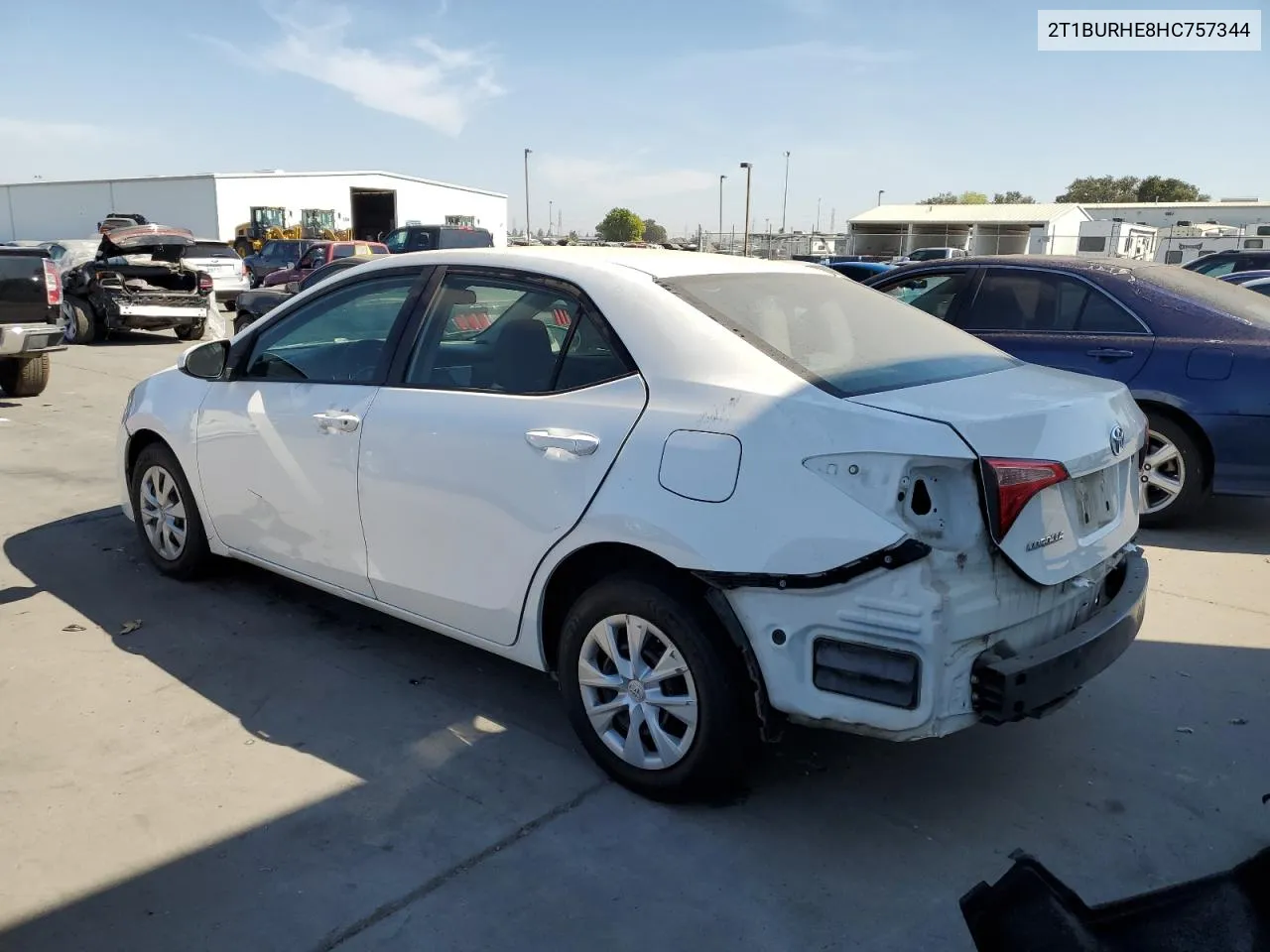 2017 Toyota Corolla L VIN: 2T1BURHE8HC757344 Lot: 72749364