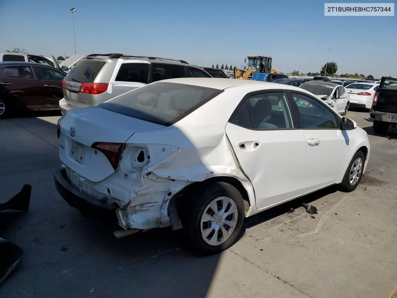 2017 Toyota Corolla L VIN: 2T1BURHE8HC757344 Lot: 72749364