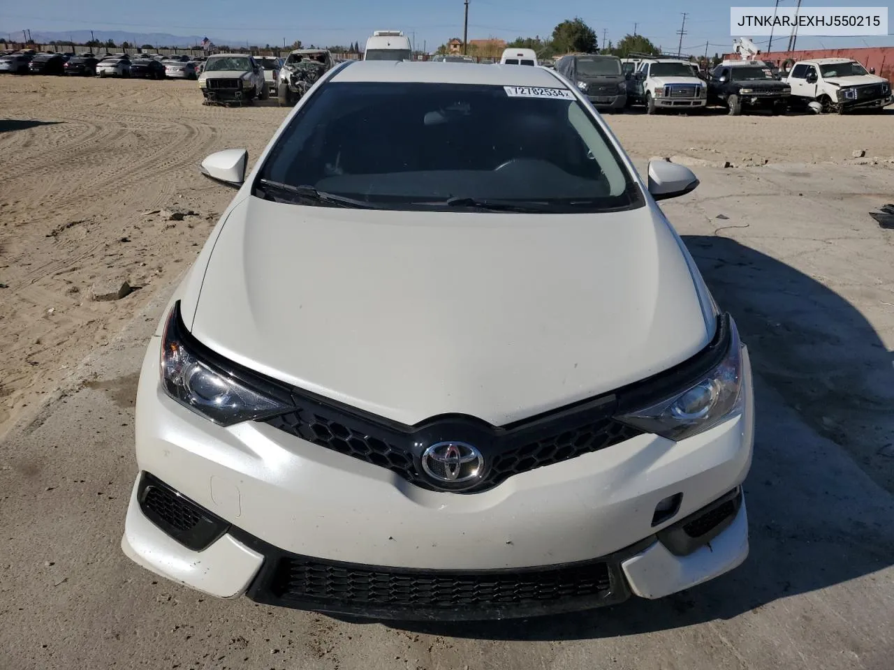 2017 Toyota Corolla Im VIN: JTNKARJEXHJ550215 Lot: 72782534