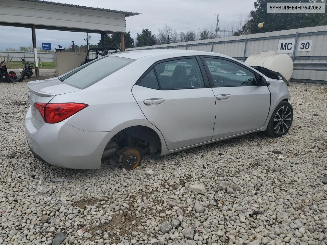 2017 Toyota Corolla L VIN: 5YFBURHE4HP642062 Lot: 72813864