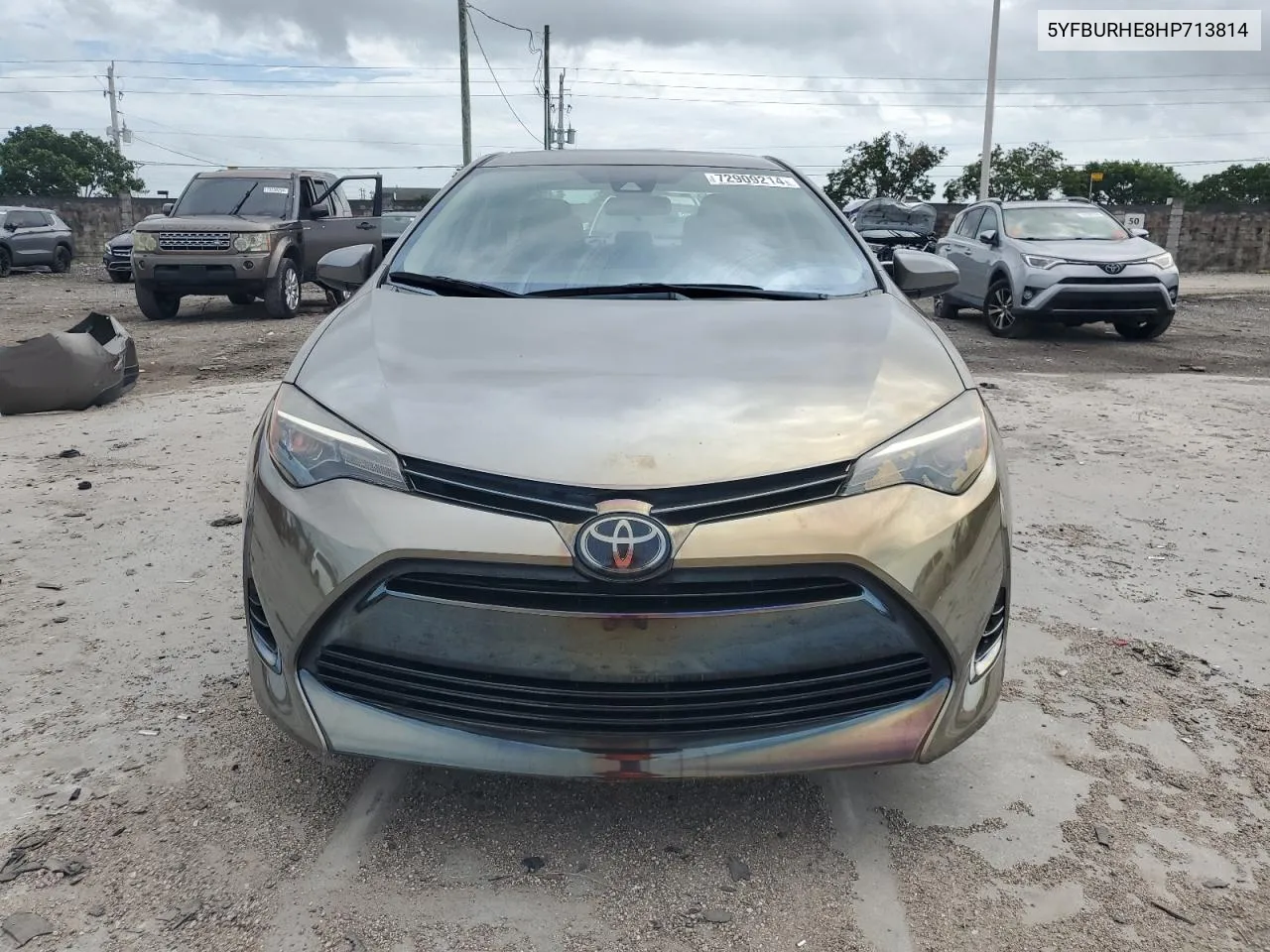 2017 Toyota Corolla L VIN: 5YFBURHE8HP713814 Lot: 72909214