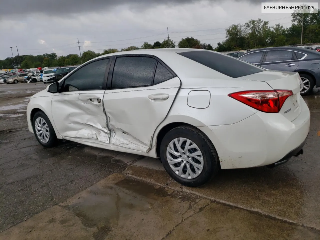 2017 Toyota Corolla L VIN: 5YFBURHE5HP611029 Lot: 73085234