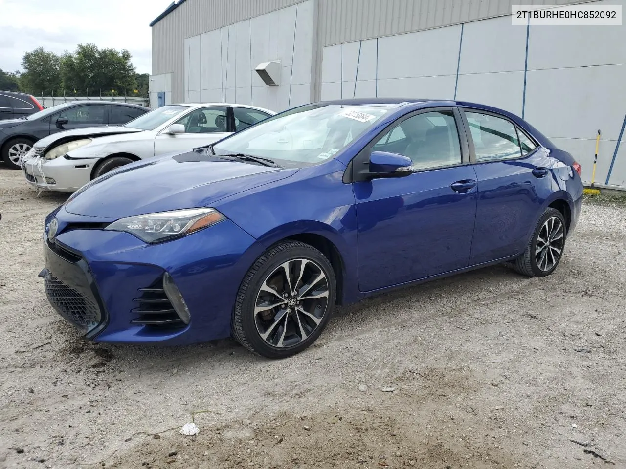 2017 Toyota Corolla L VIN: 2T1BURHE0HC852092 Lot: 73275084