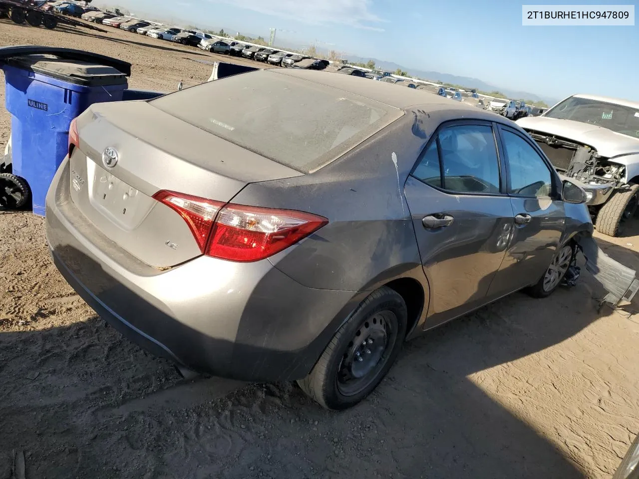 2017 Toyota Corolla L VIN: 2T1BURHE1HC947809 Lot: 73567544