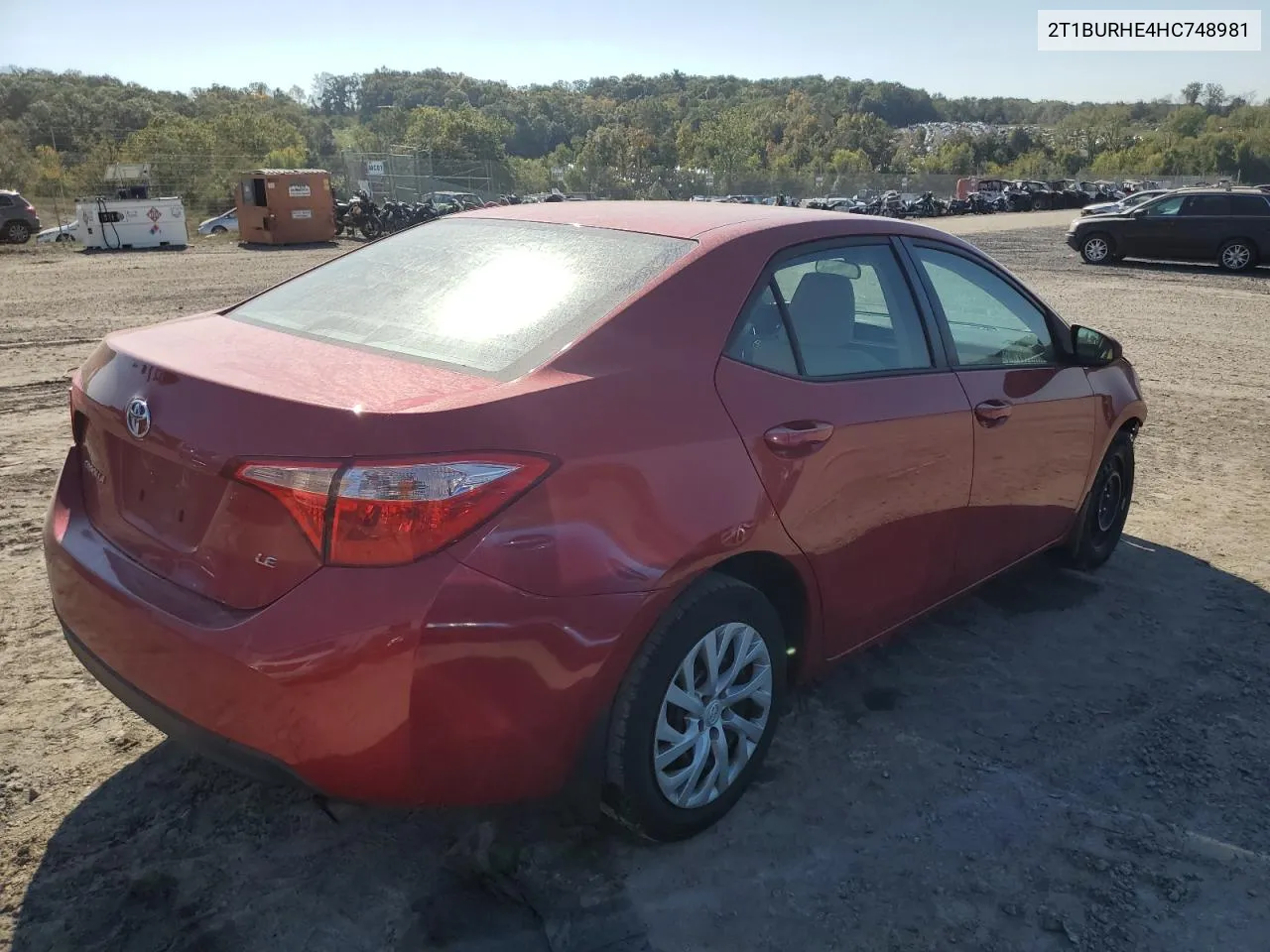 2017 Toyota Corolla L VIN: 2T1BURHE4HC748981 Lot: 73839244