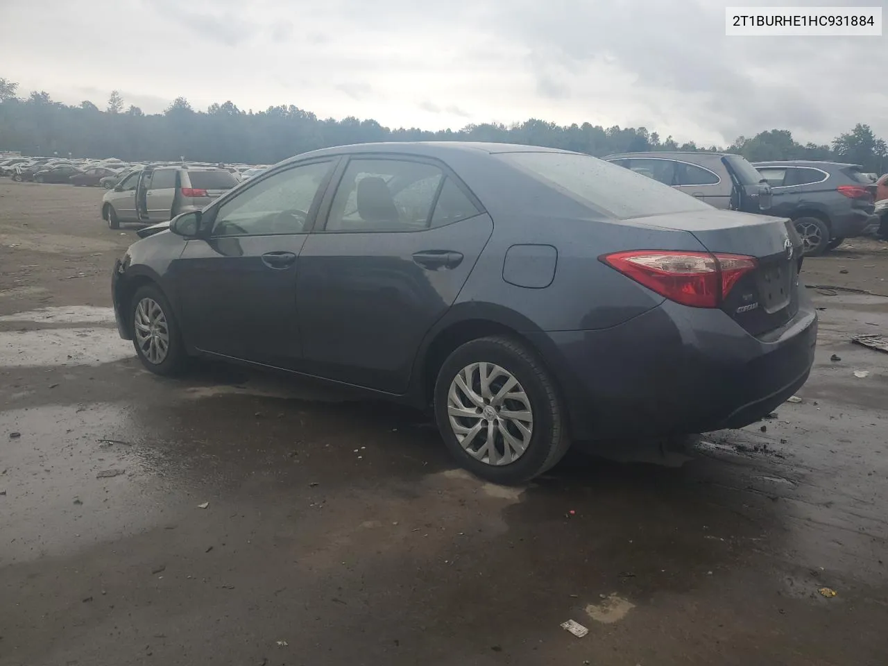 2017 Toyota Corolla L VIN: 2T1BURHE1HC931884 Lot: 73920674