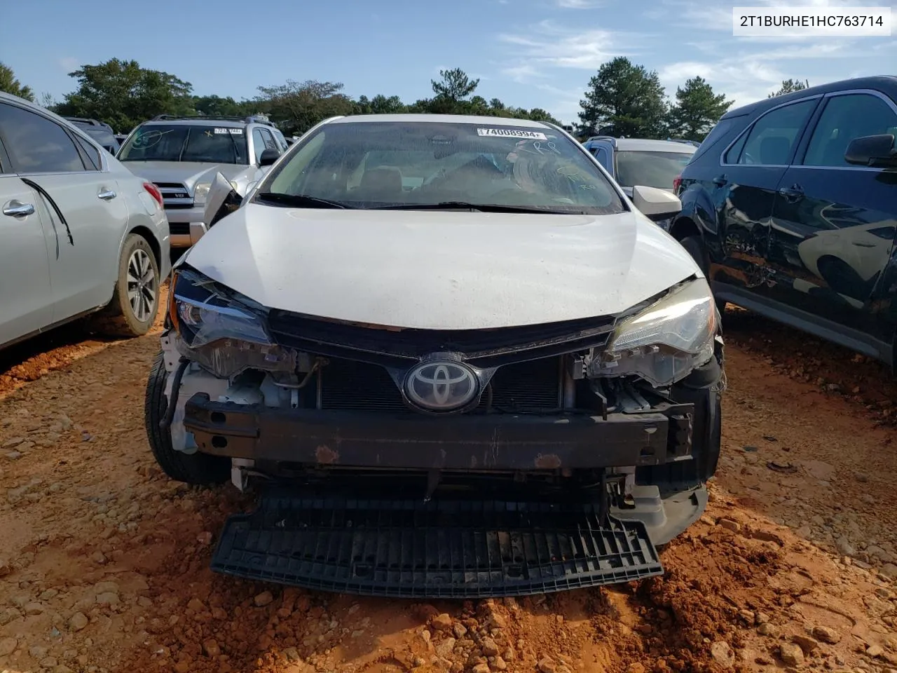 2017 Toyota Corolla L VIN: 2T1BURHE1HC763714 Lot: 74008994