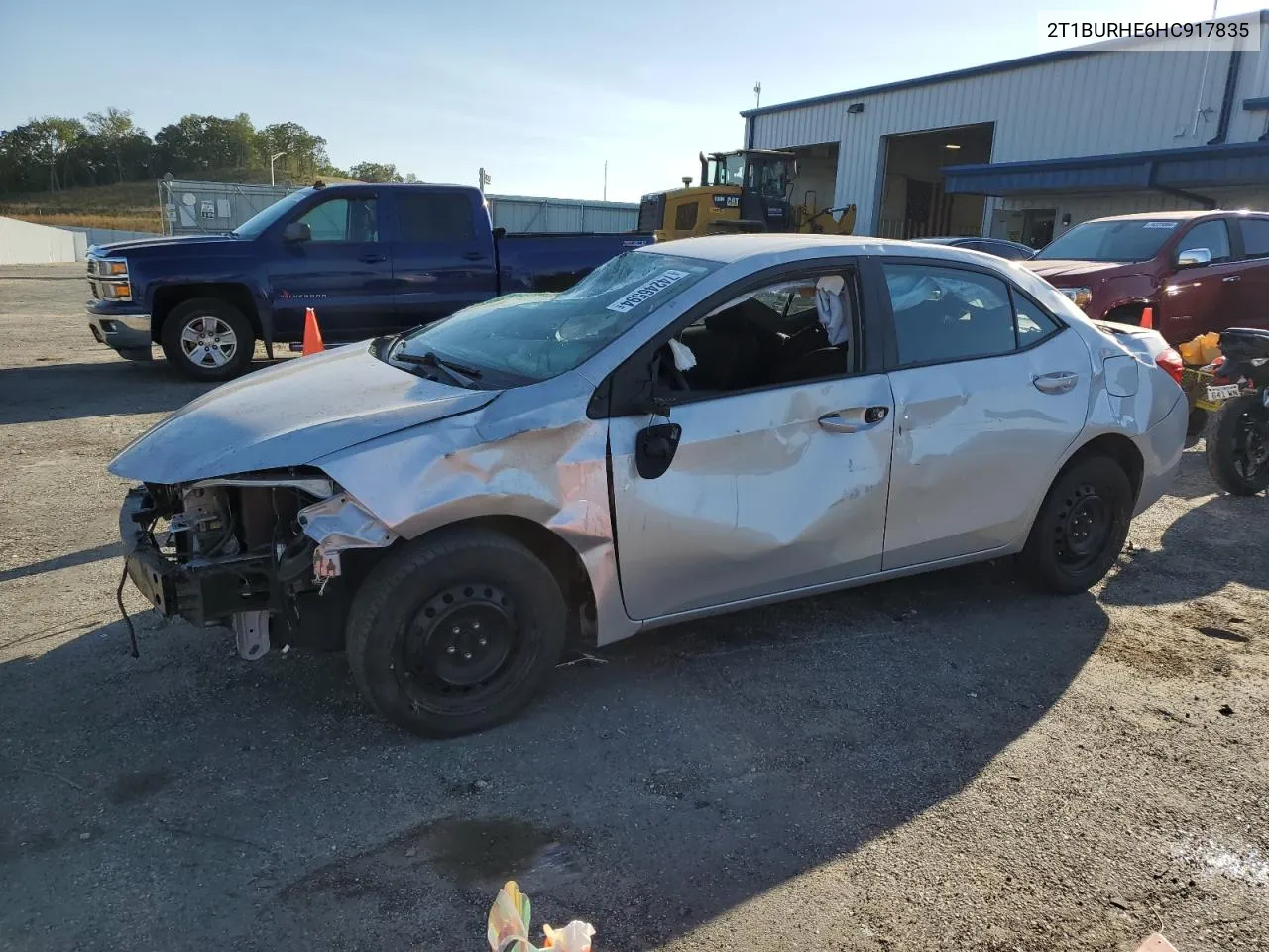 2017 Toyota Corolla L VIN: 2T1BURHE6HC917835 Lot: 74246594