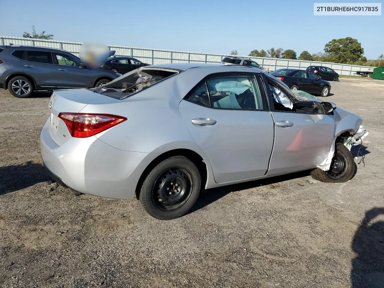 2017 Toyota Corolla L VIN: 2T1BURHE6HC917835 Lot: 74246594