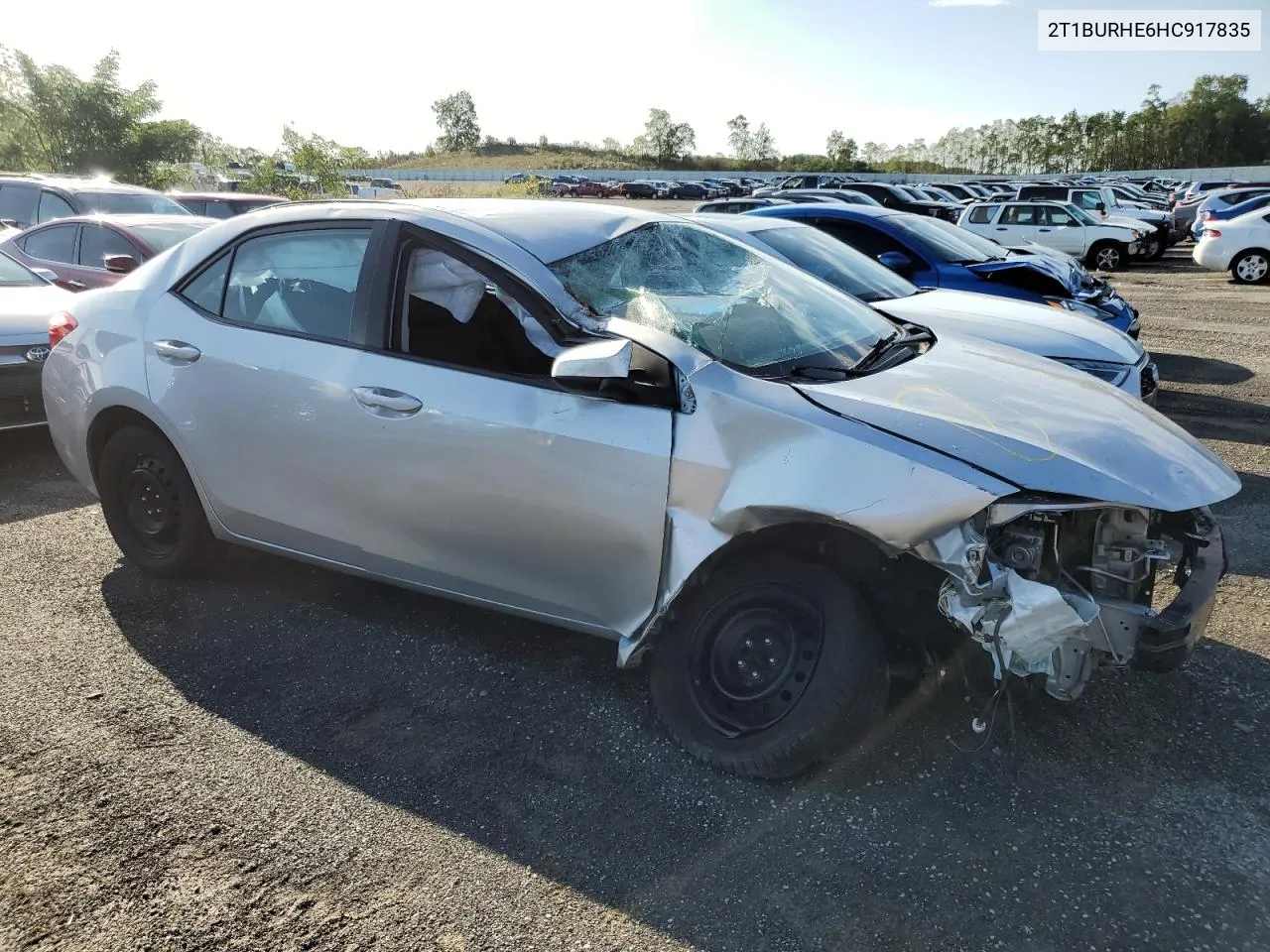 2017 Toyota Corolla L VIN: 2T1BURHE6HC917835 Lot: 74246594