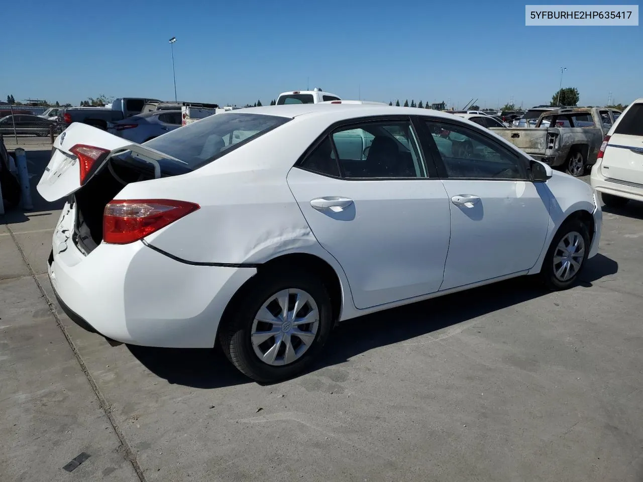 2017 Toyota Corolla L VIN: 5YFBURHE2HP635417 Lot: 74296734