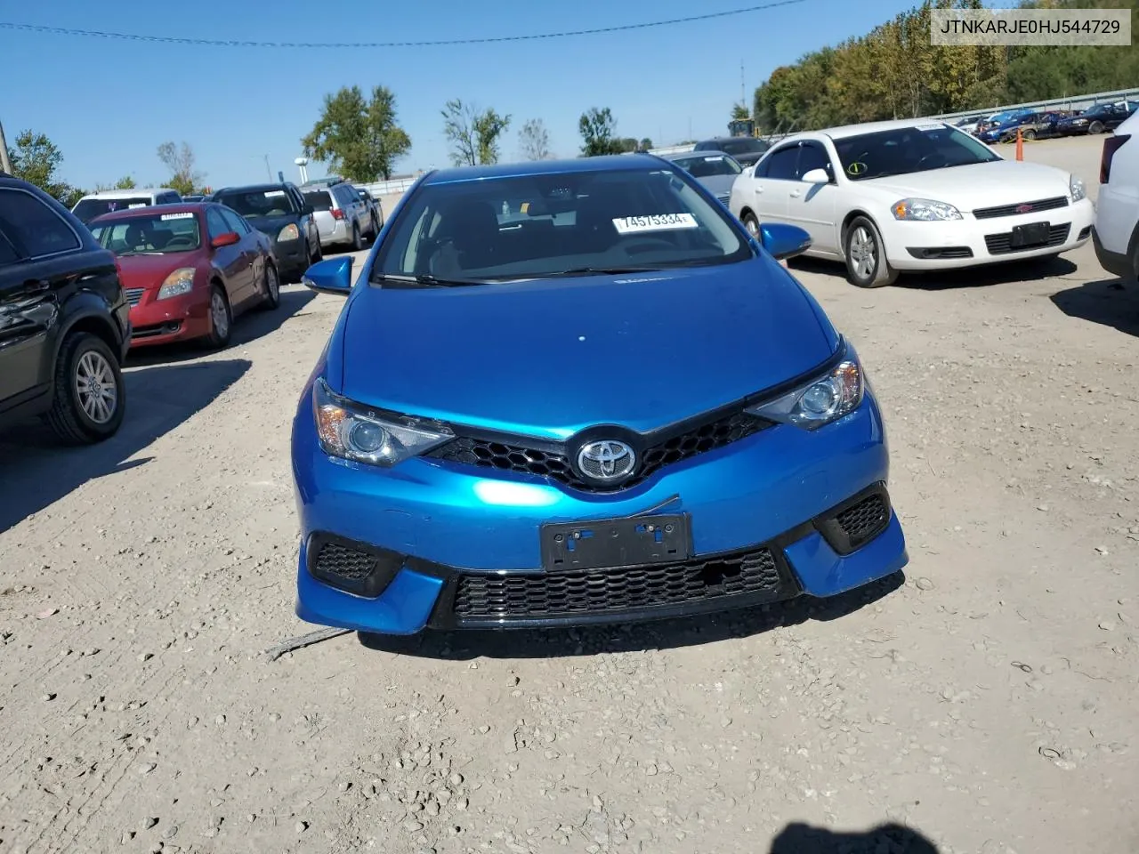 2017 Toyota Corolla Im VIN: JTNKARJE0HJ544729 Lot: 74575334