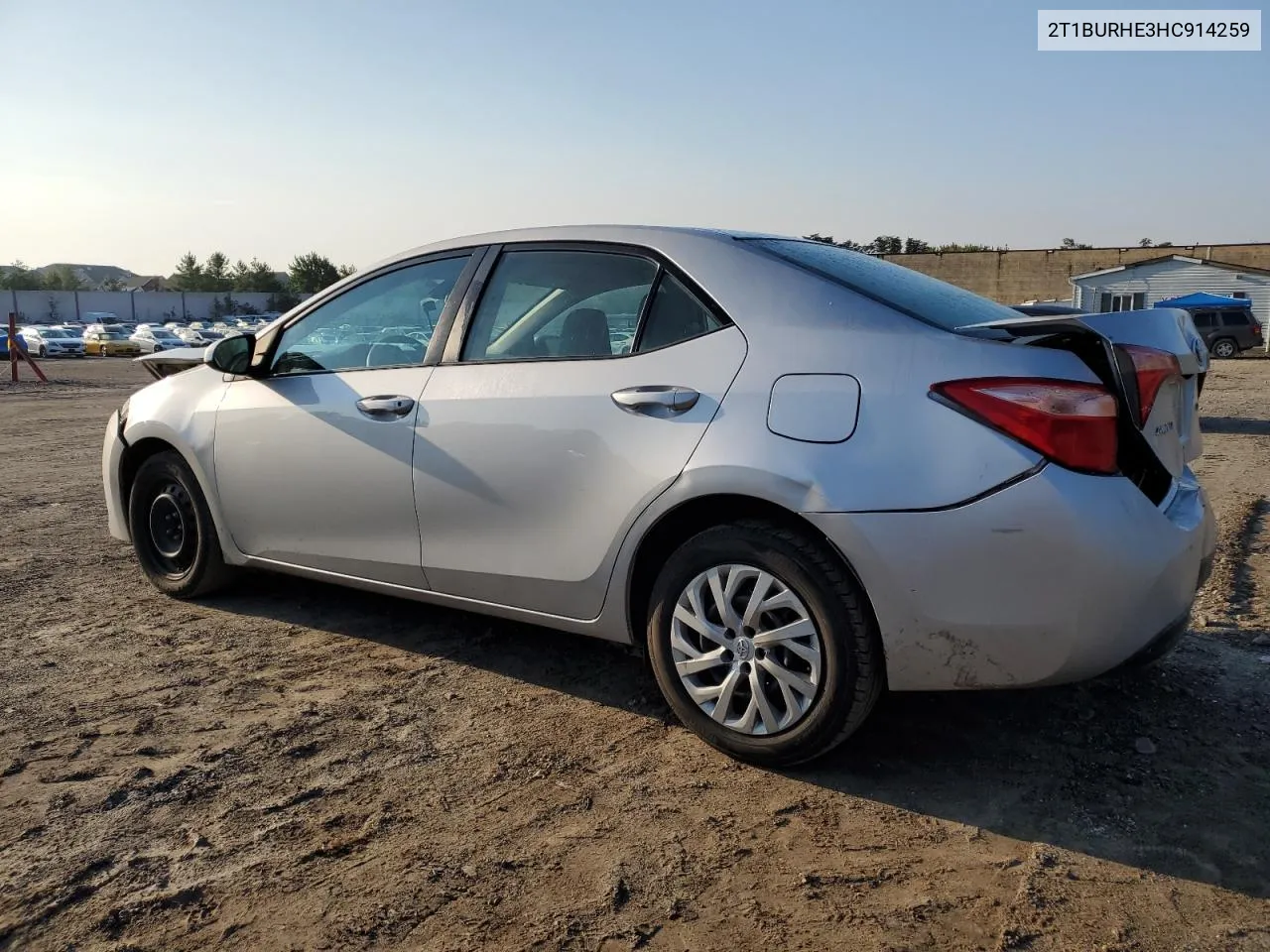 2017 Toyota Corolla L VIN: 2T1BURHE3HC914259 Lot: 74857024