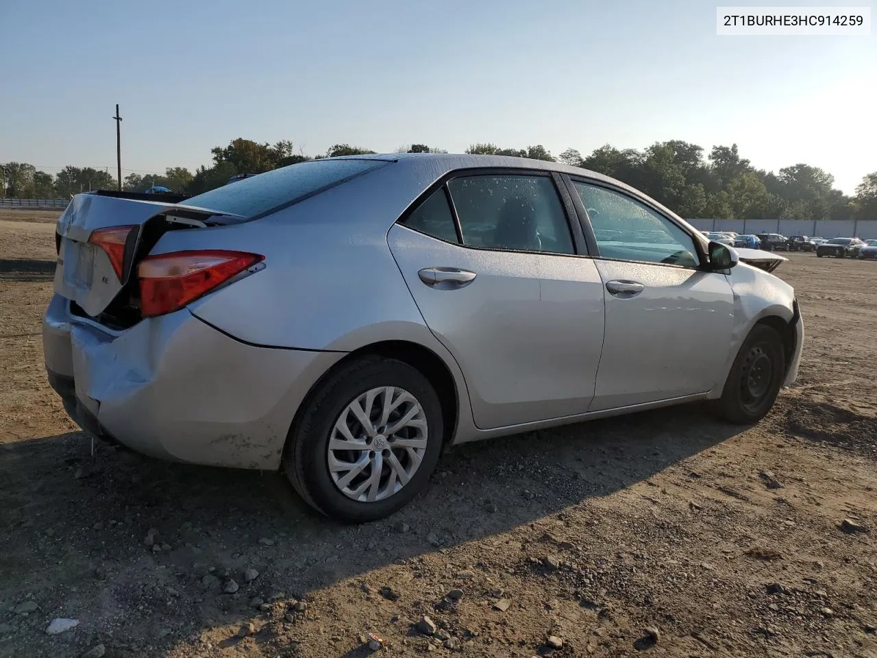 2017 Toyota Corolla L VIN: 2T1BURHE3HC914259 Lot: 74857024