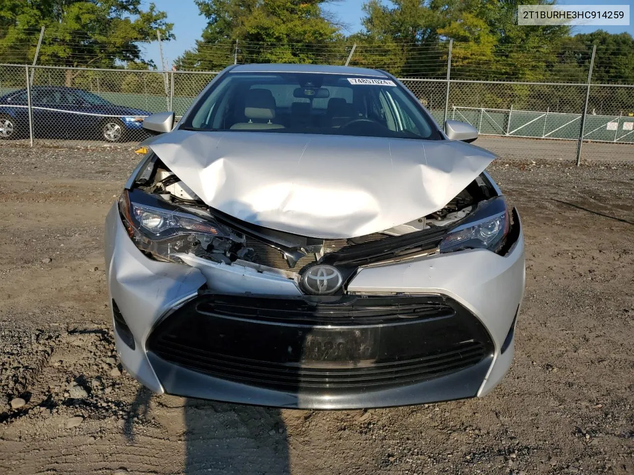 2017 Toyota Corolla L VIN: 2T1BURHE3HC914259 Lot: 74857024