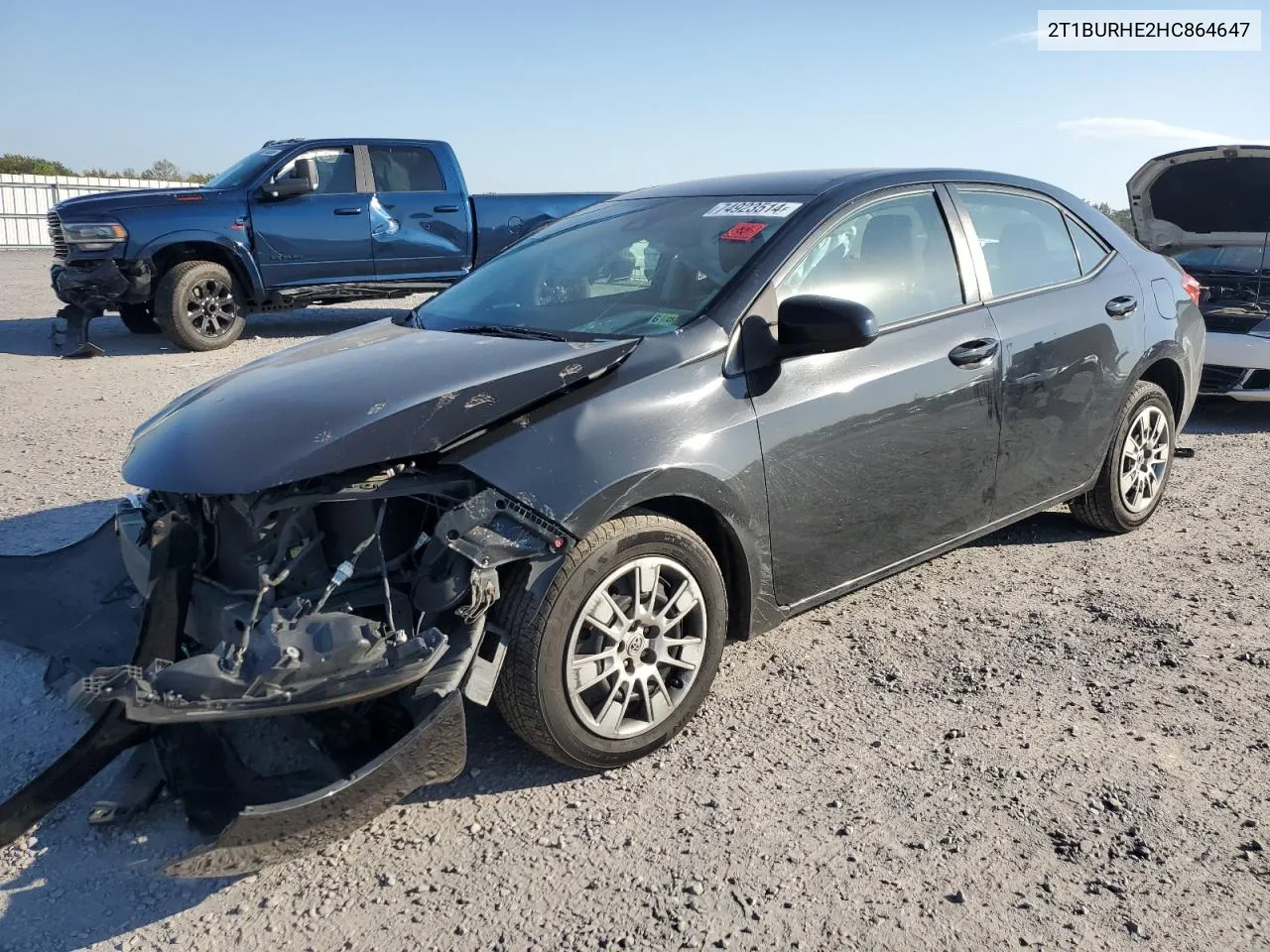 2017 Toyota Corolla L VIN: 2T1BURHE2HC864647 Lot: 74923514