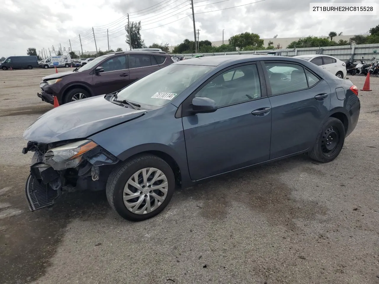 2017 Toyota Corolla L VIN: 2T1BURHE2HC815528 Lot: 75110114