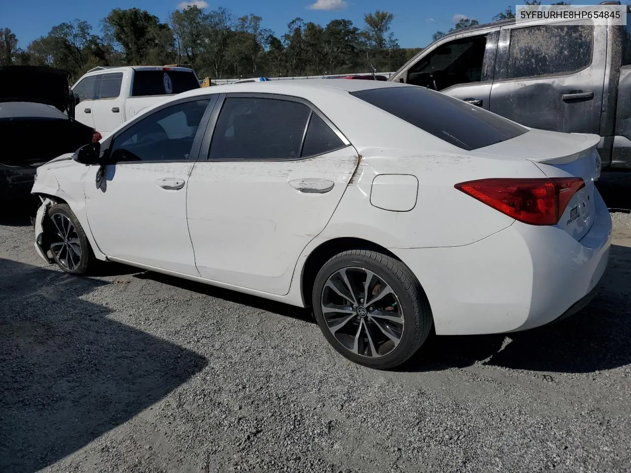 2017 Toyota Corolla L VIN: 5YFBURHE8HP654845 Lot: 75310004