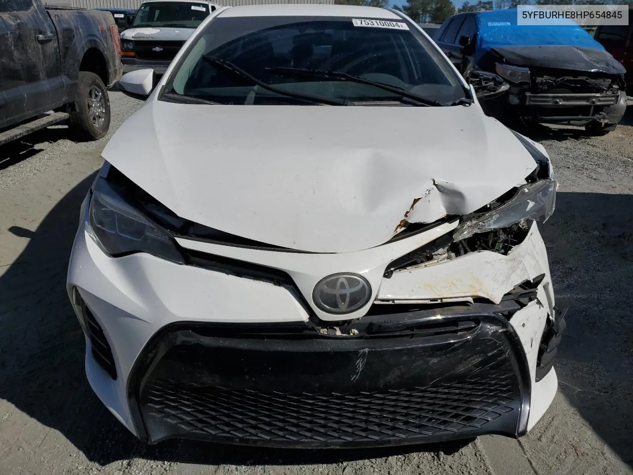 2017 Toyota Corolla L VIN: 5YFBURHE8HP654845 Lot: 75310004