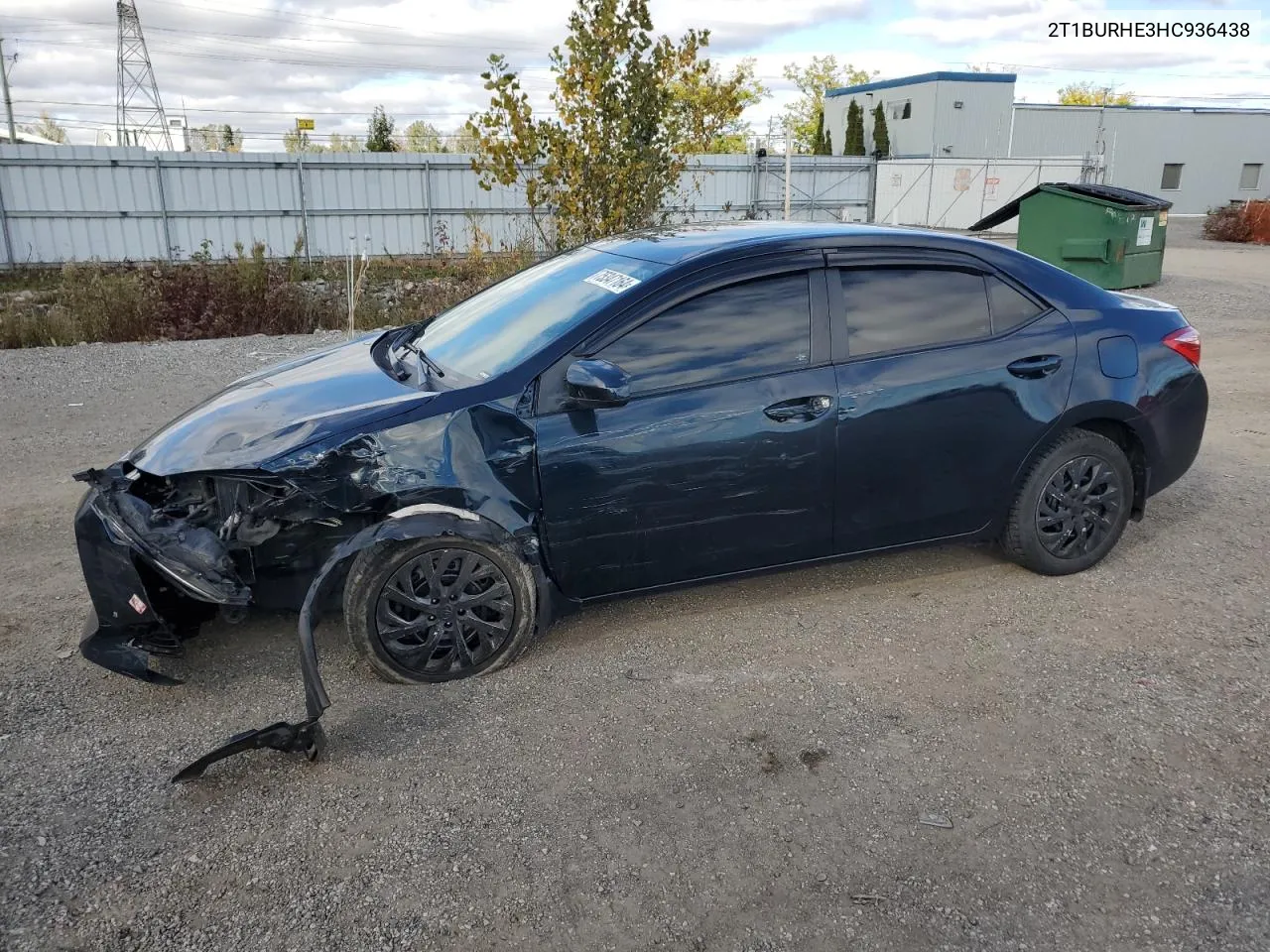 2017 Toyota Corolla L VIN: 2T1BURHE3HC936438 Lot: 75347164