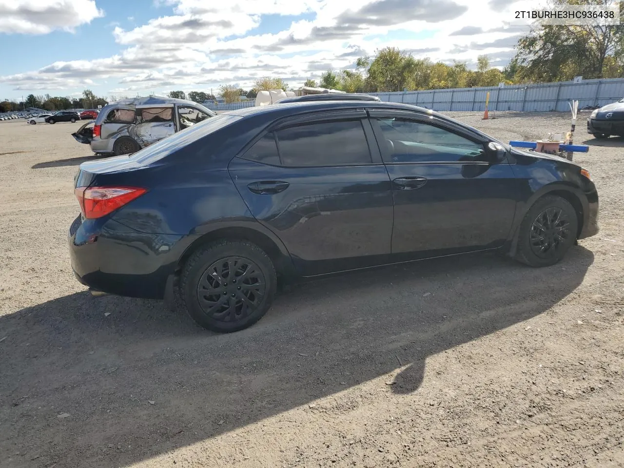 2017 Toyota Corolla L VIN: 2T1BURHE3HC936438 Lot: 75347164