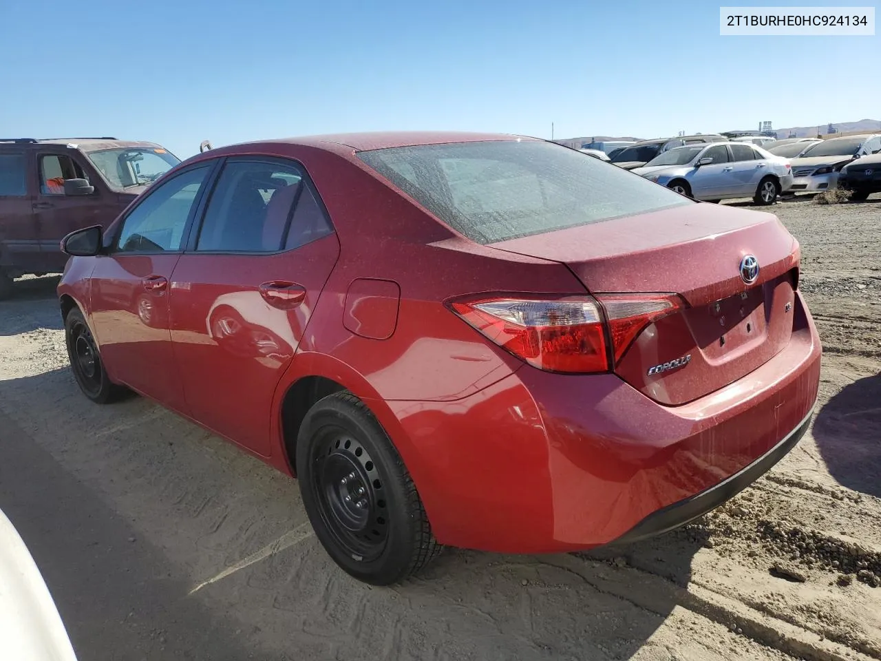 2017 Toyota Corolla L VIN: 2T1BURHE0HC924134 Lot: 75459034