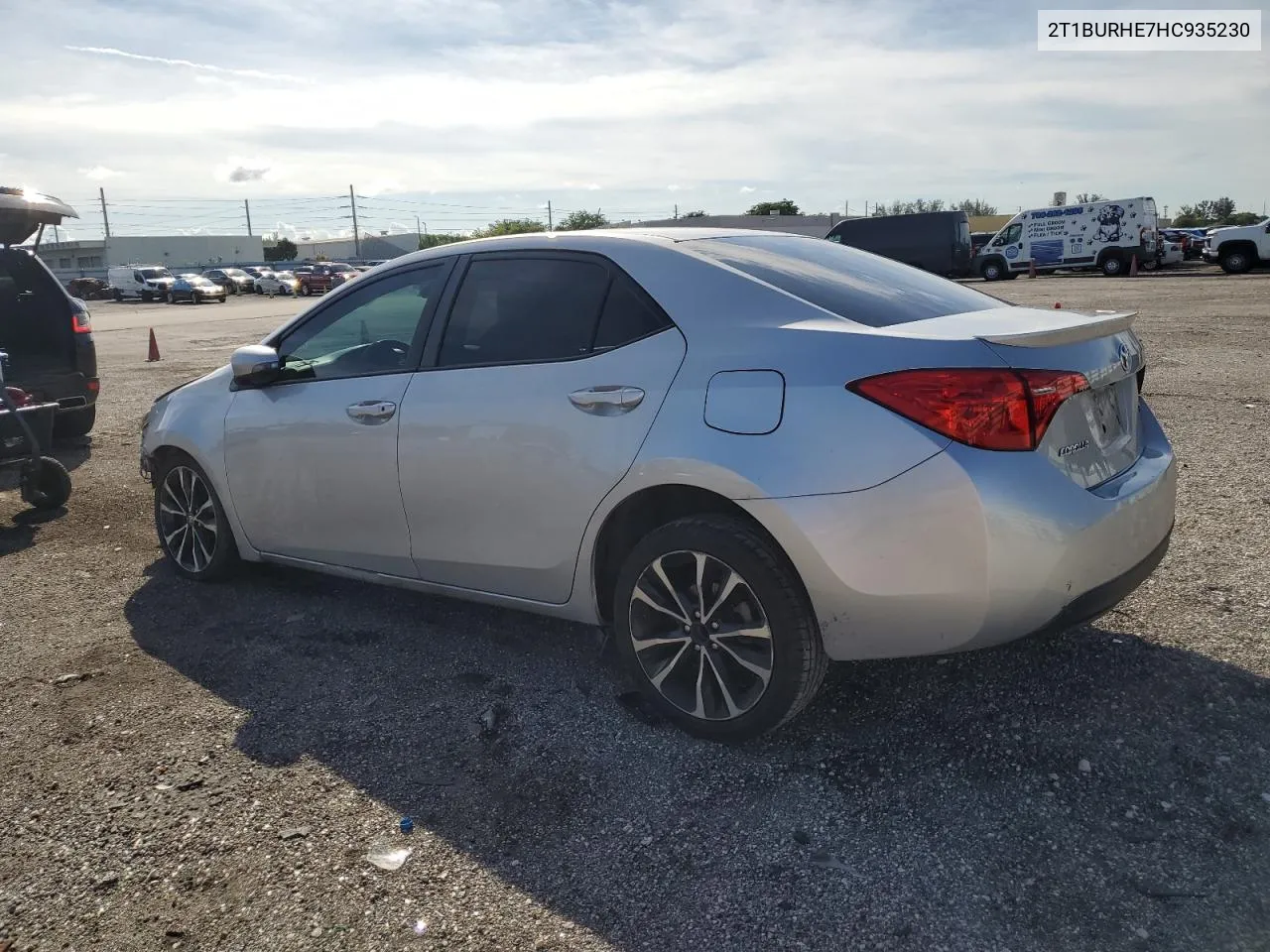 2017 Toyota Corolla L VIN: 2T1BURHE7HC935230 Lot: 75719794