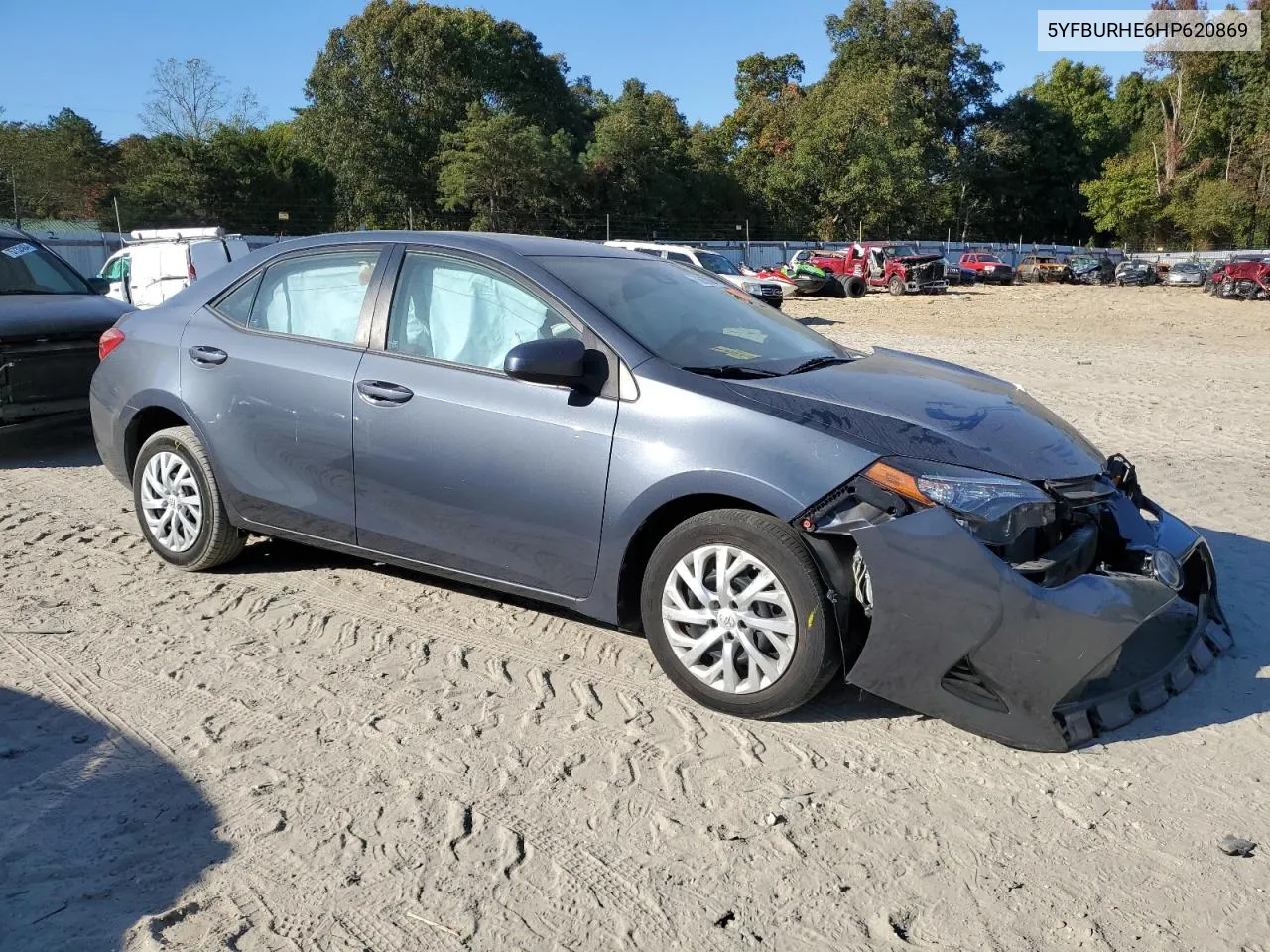 2017 Toyota Corolla L VIN: 5YFBURHE6HP620869 Lot: 75852004