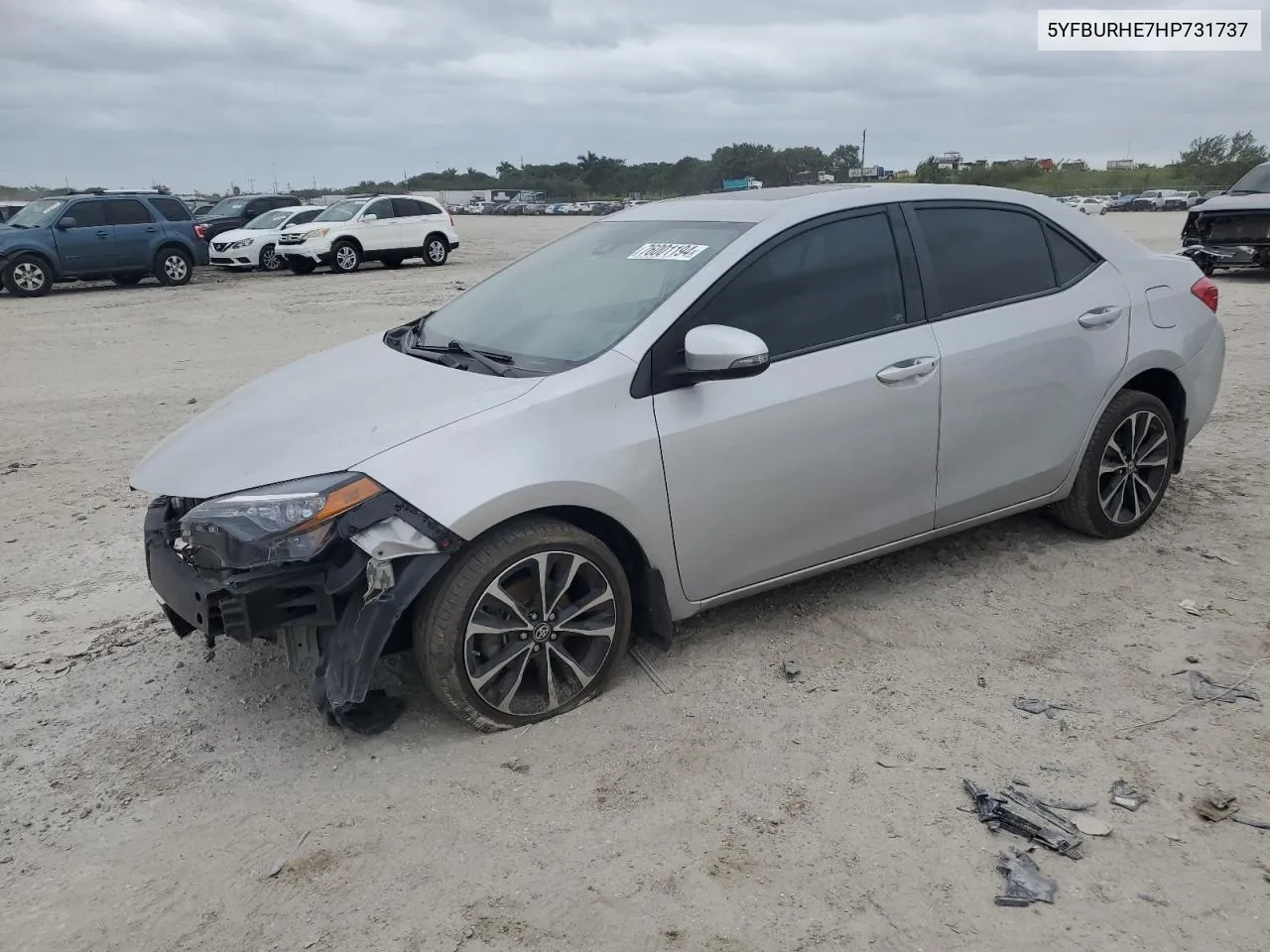 2017 Toyota Corolla L VIN: 5YFBURHE7HP731737 Lot: 76001194