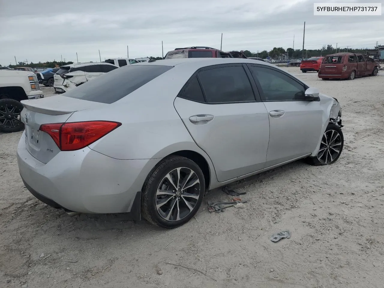 2017 Toyota Corolla L VIN: 5YFBURHE7HP731737 Lot: 76001194