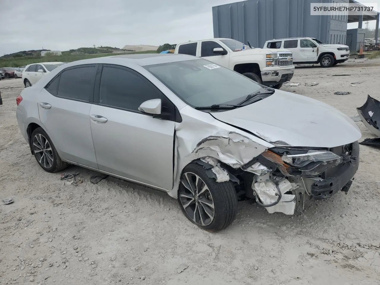 2017 Toyota Corolla L VIN: 5YFBURHE7HP731737 Lot: 76001194