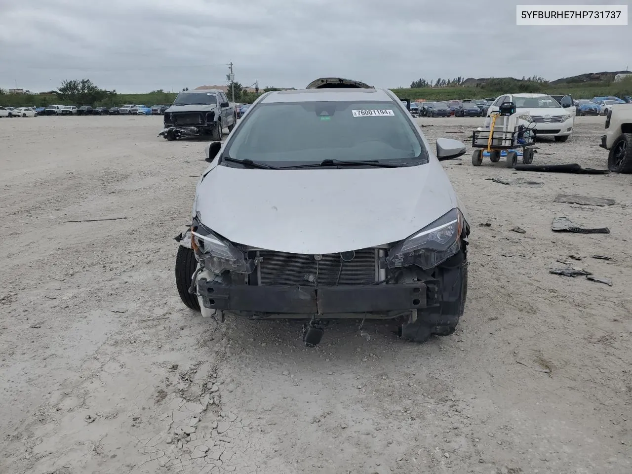 2017 Toyota Corolla L VIN: 5YFBURHE7HP731737 Lot: 76001194