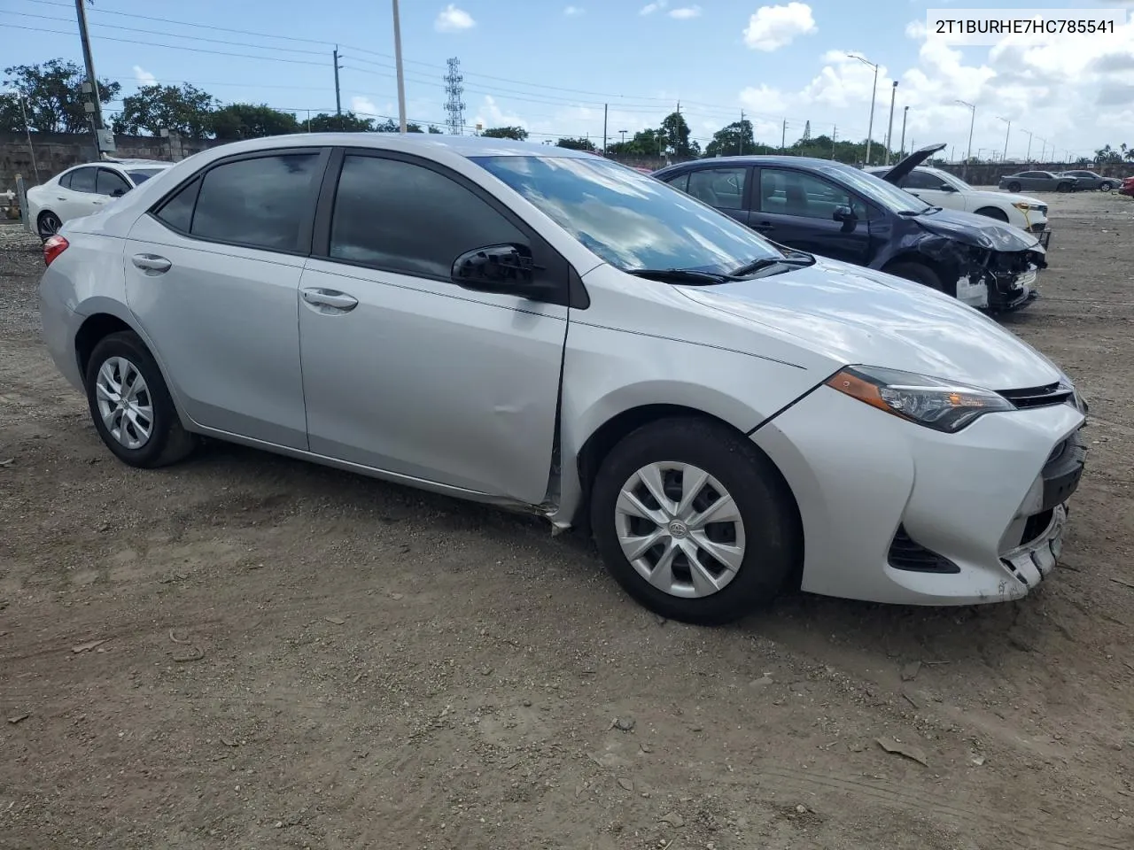 2017 Toyota Corolla L VIN: 2T1BURHE7HC785541 Lot: 76007754