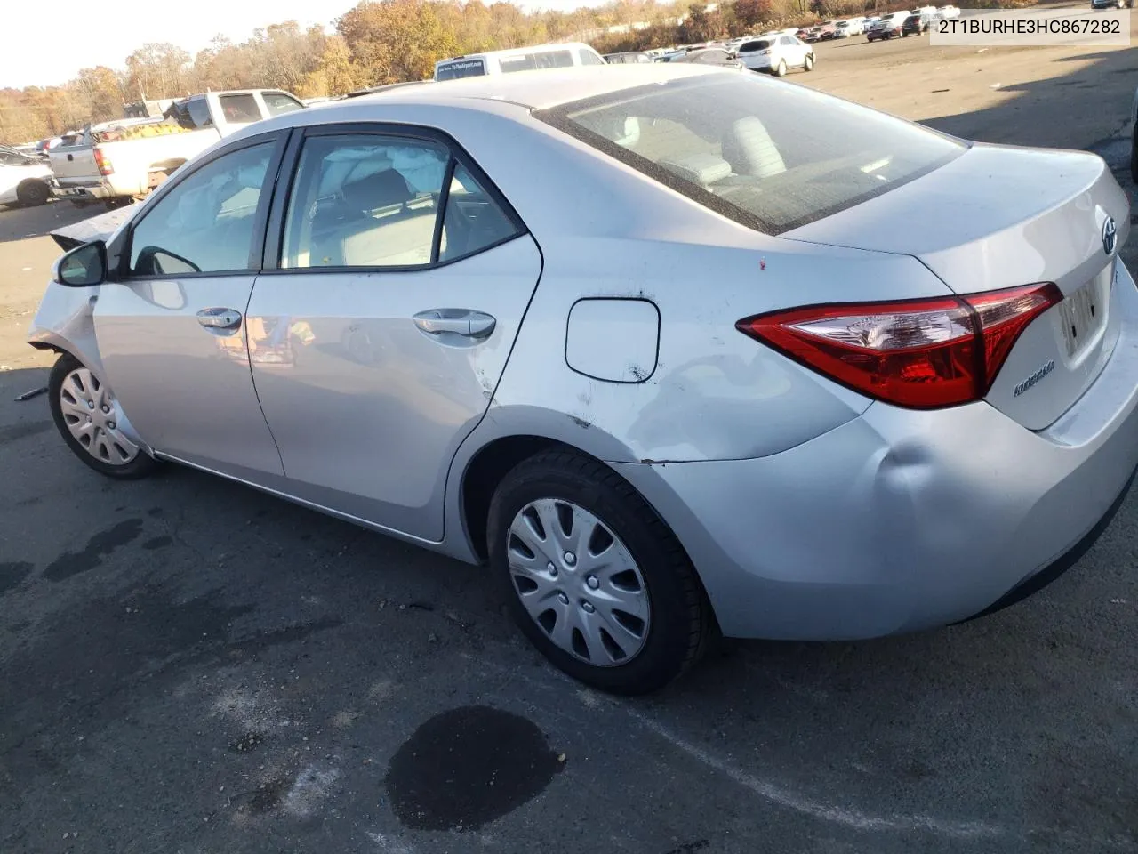 2017 Toyota Corolla L VIN: 2T1BURHE3HC867282 Lot: 76280624