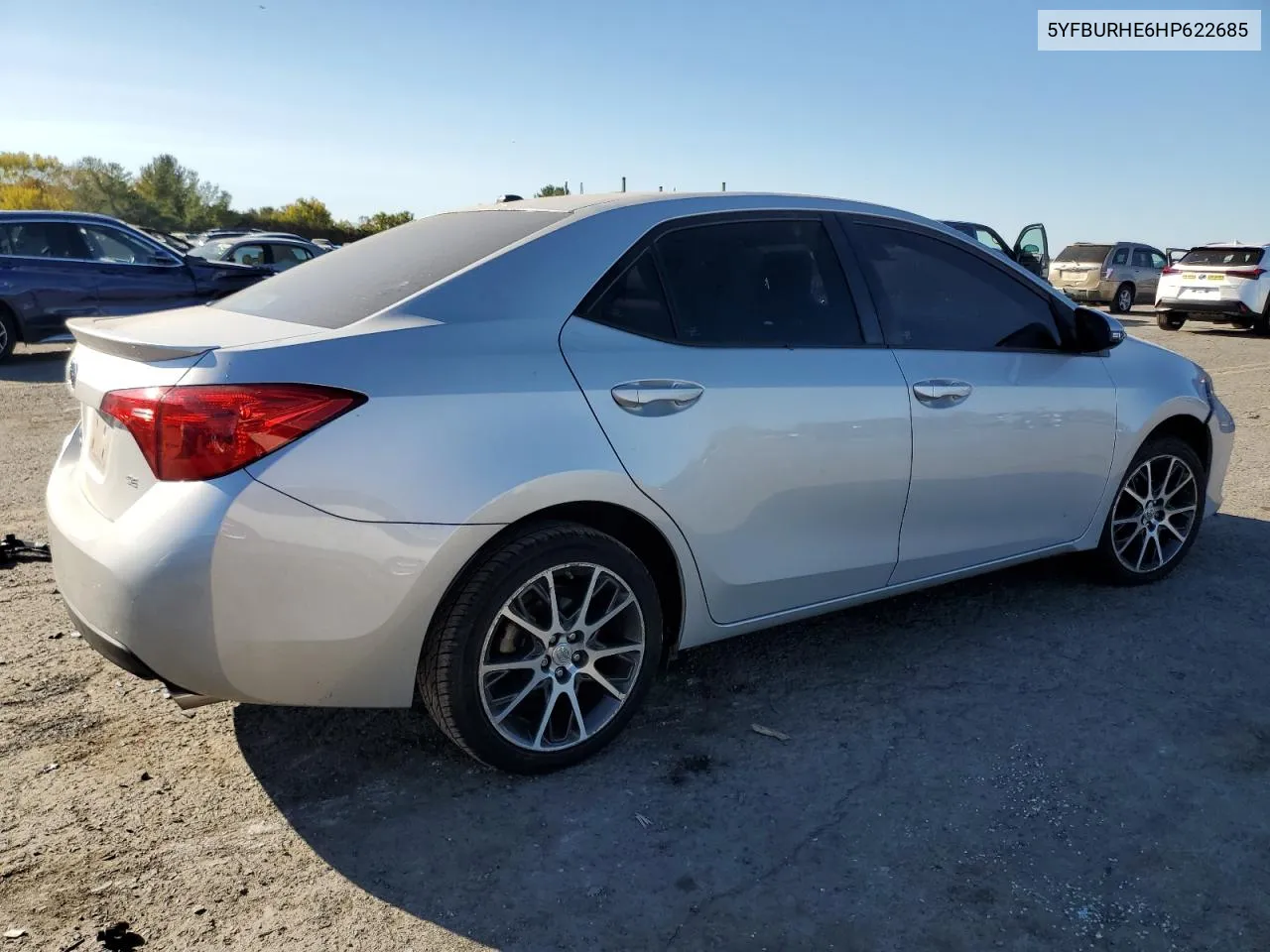 2017 Toyota Corolla L VIN: 5YFBURHE6HP622685 Lot: 76280654