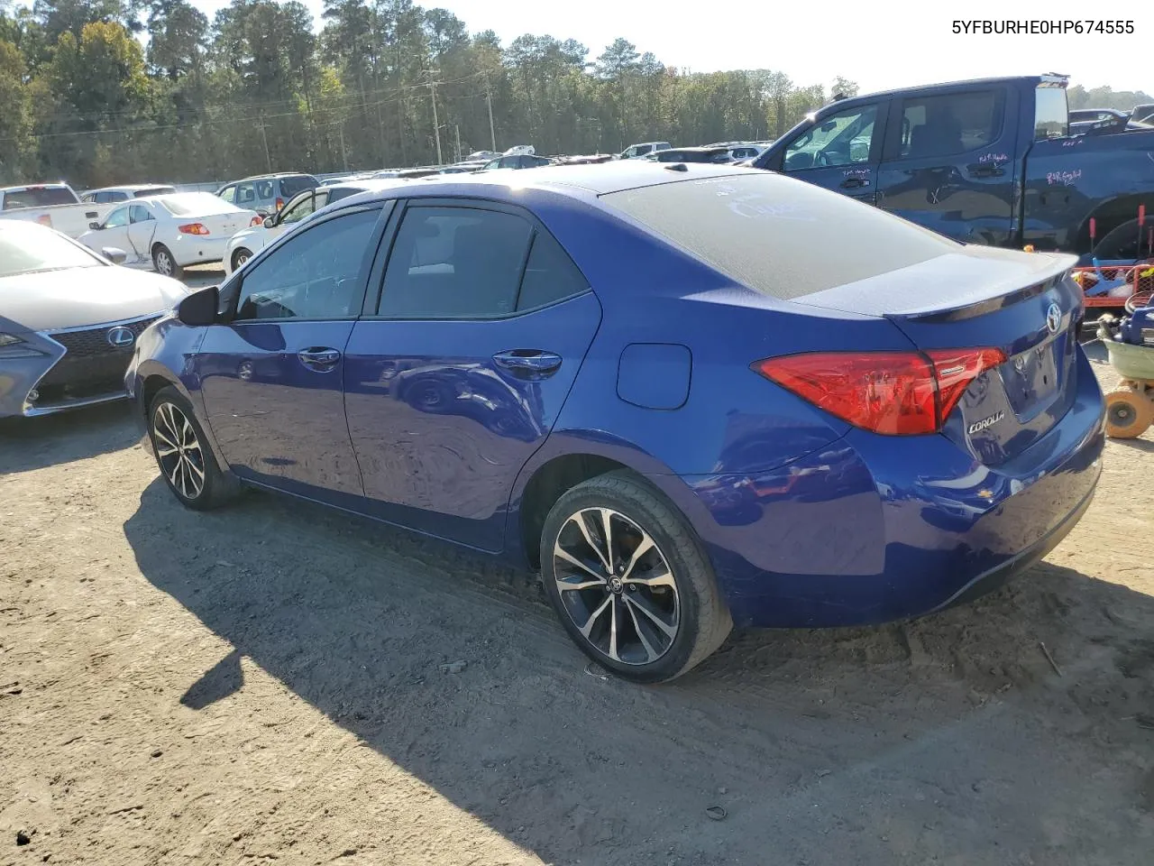 2017 Toyota Corolla L VIN: 5YFBURHE0HP674555 Lot: 76363564