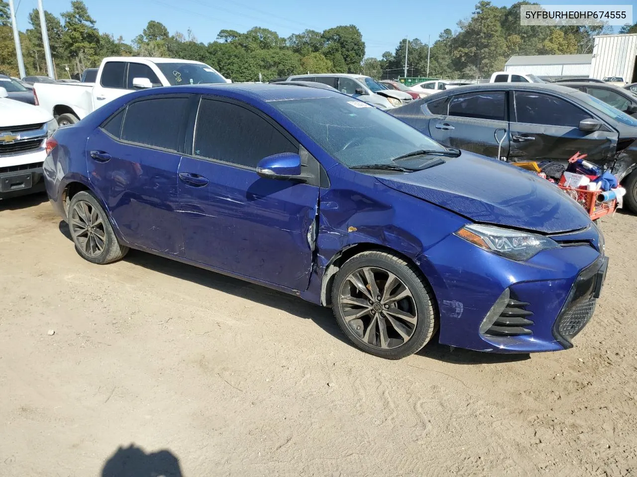 2017 Toyota Corolla L VIN: 5YFBURHE0HP674555 Lot: 76363564