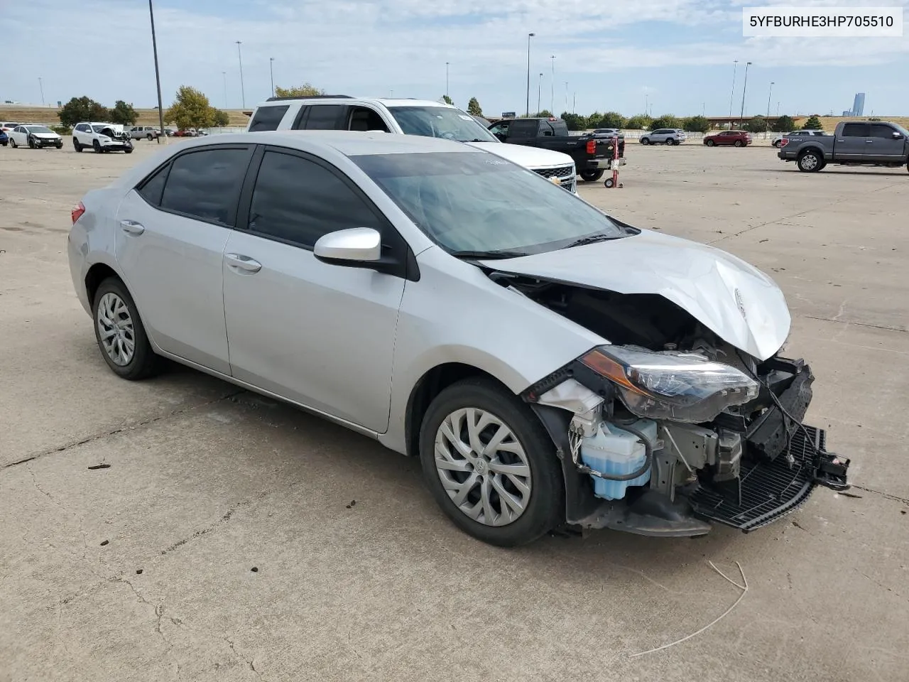 2017 Toyota Corolla L VIN: 5YFBURHE3HP705510 Lot: 76406644